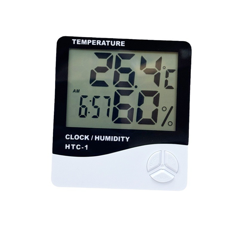HTC-1 Temperature and Humidity Meter Wall-mounted Large Screen Digital Display Simple Indoor Desktop Electronic Thermo-hygrometer Home
