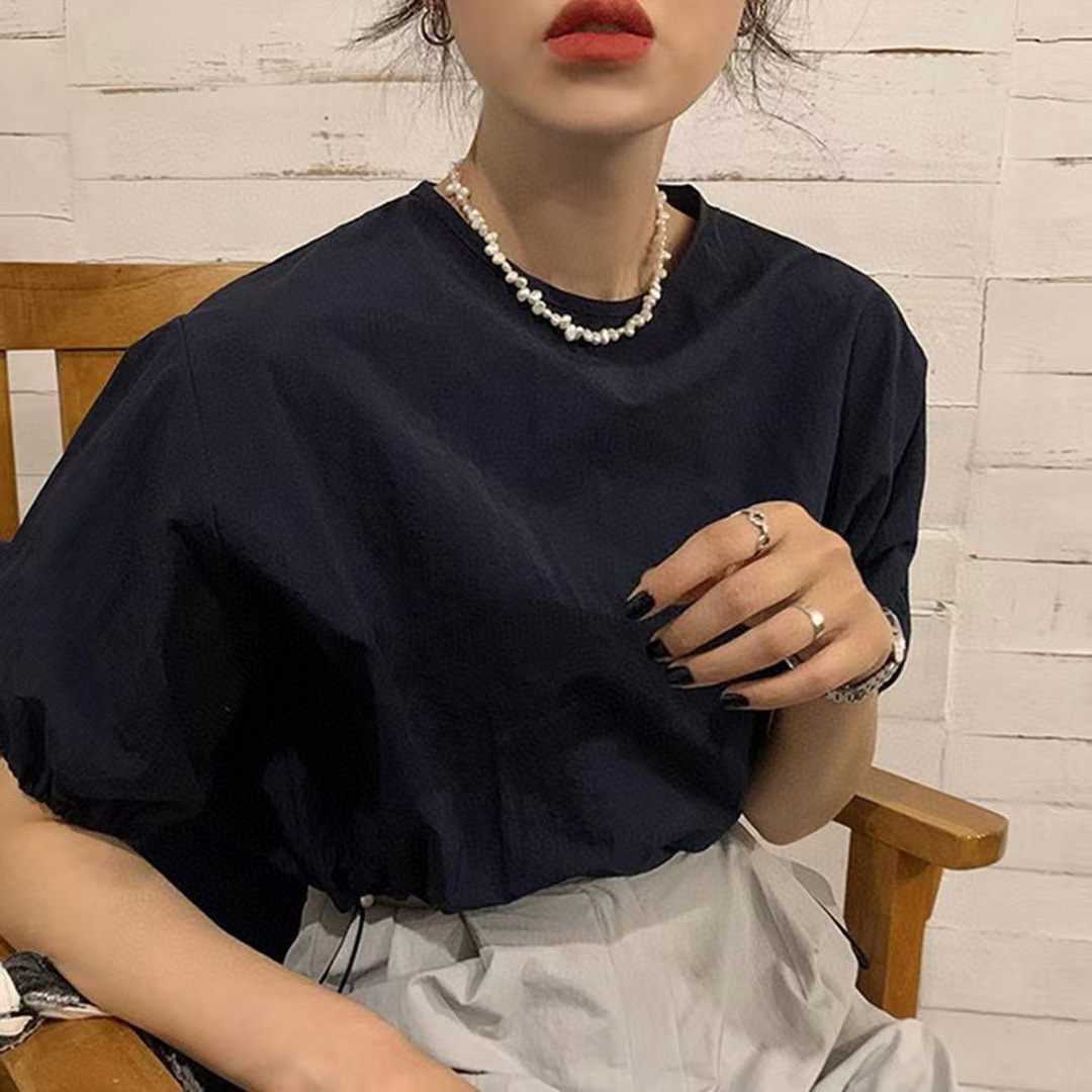 S925 Sterling Silver Baroque Natural Freshwater Pearl Necklace Women Summer Irregular Collarbone Chain