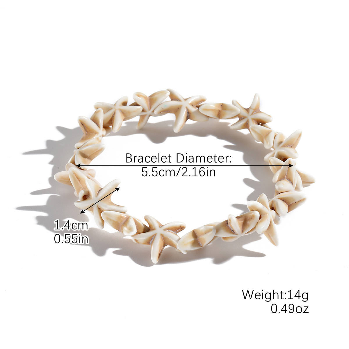 Bohemian woven bracelet ocean resort series natural shell starfish turtle bracelet