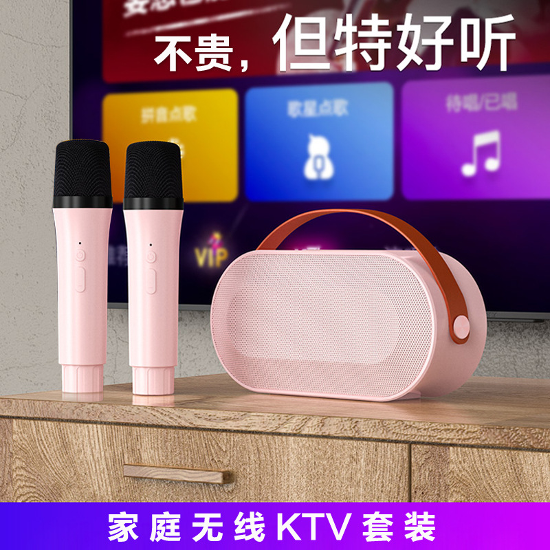 P6 Bluetooth Speaker Wireless K Song All-in-One Audio Microphone Color Flash Outdoor Home Portable KTV