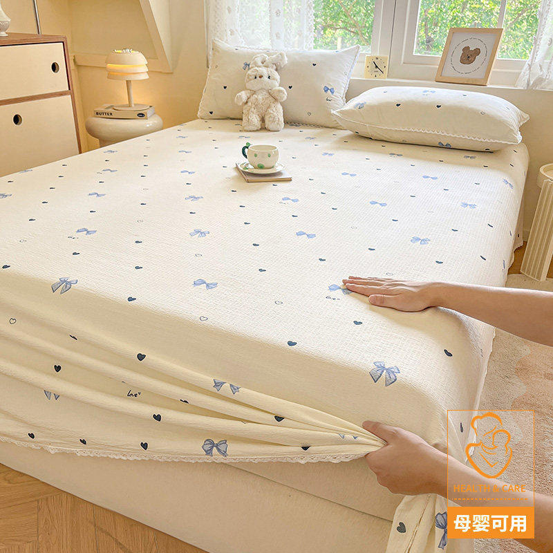 抗菌款-蓝色蝴蝶结【A类抗菌升级 孕婴可用】 · 床单单件-120x230cm【适合0.8-0.9m床】