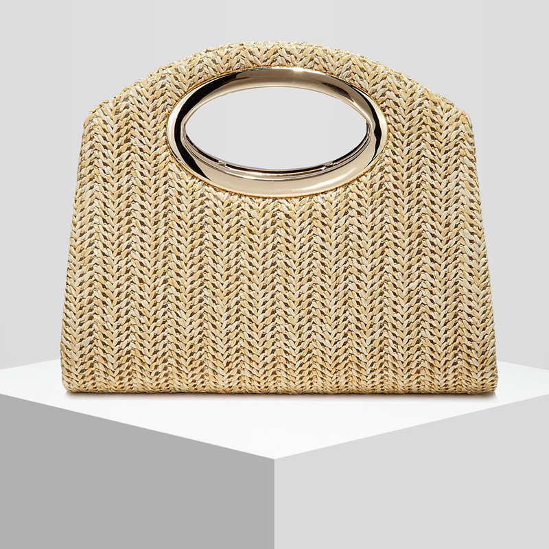 New Women's Woven Stripe Evening Bag Evening Bag Wedding Bag Banquet Handbag Crossbody Bag