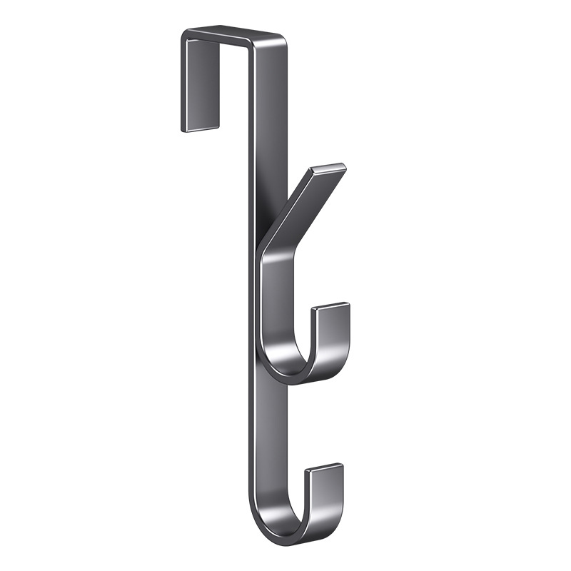 Door Hook Hang on Door Ready to Use No-Drill Clothes Hanger Storage Rack Clothes Storage Rack Bedroom Door Back Clothes Hook