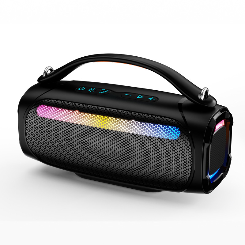 New 60W High-Power Bluetooth Speaker with RGB Lighting, Subwoofer, Wireless, Backpack-Style, Portable Outdoor Speaker