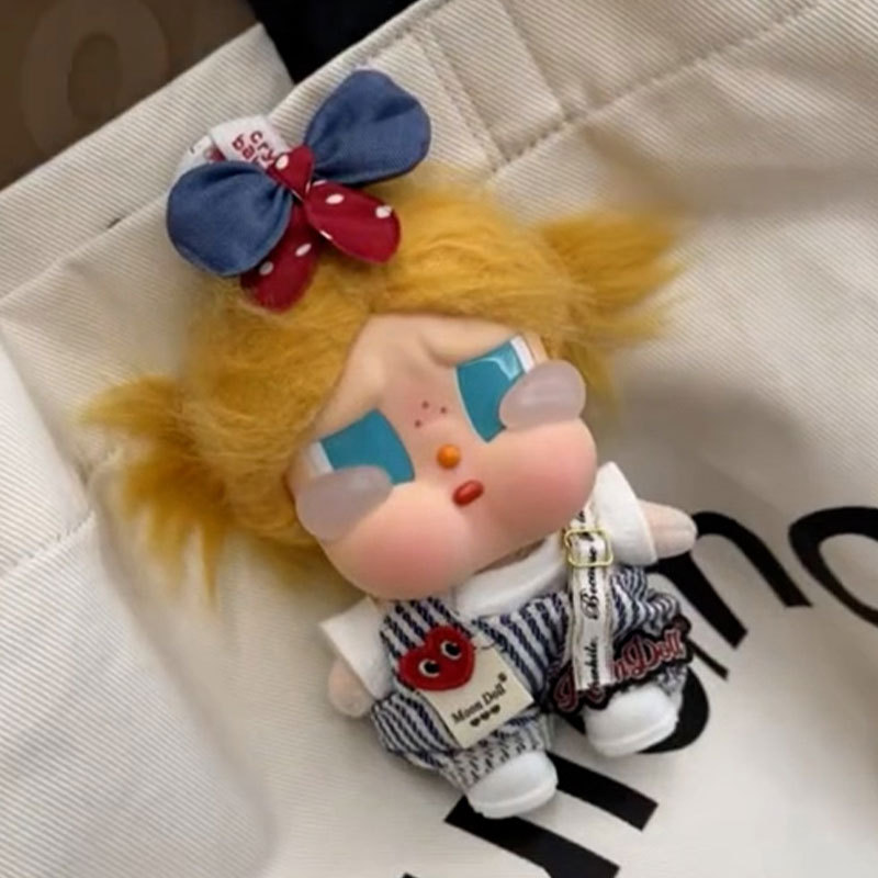 Only doll clothes] Suitable for Crybaby crying doll clothes Gulu Gulu clothing 15cm seaside vacation overalls