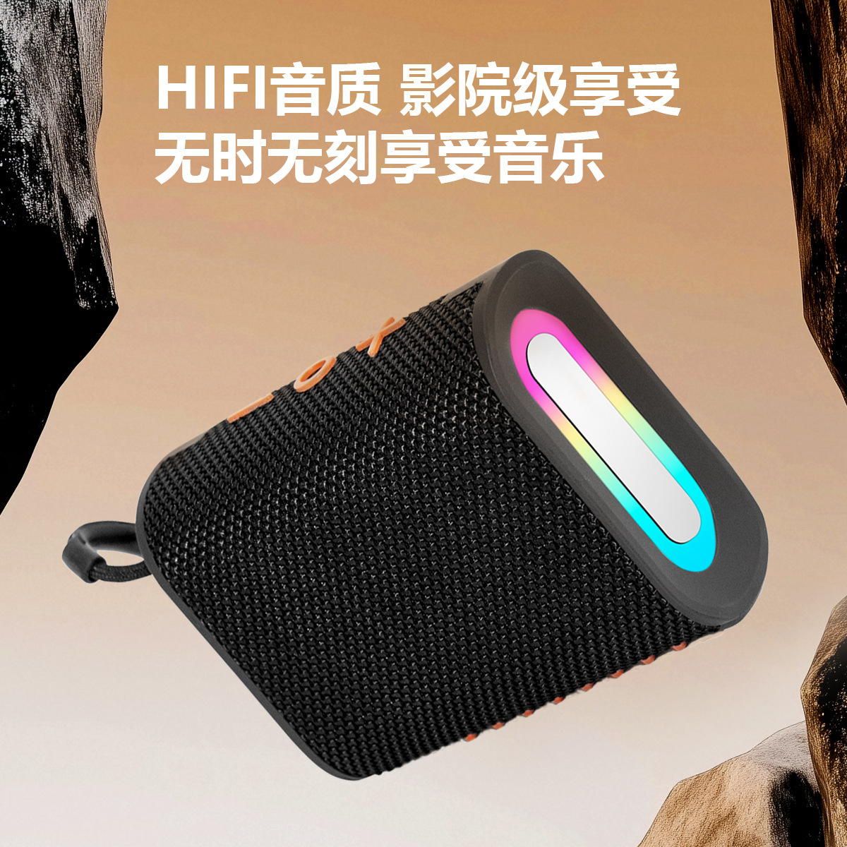 GO4PRO Bluetooth Speaker with Ambient Light Outdoor Loud Volume Home Desktop High Quality Bass Mini Speaker