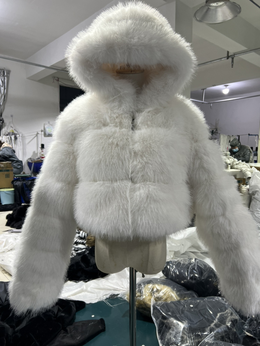 Faux fur jacket new faux fur coat Haining short faux fur jacket