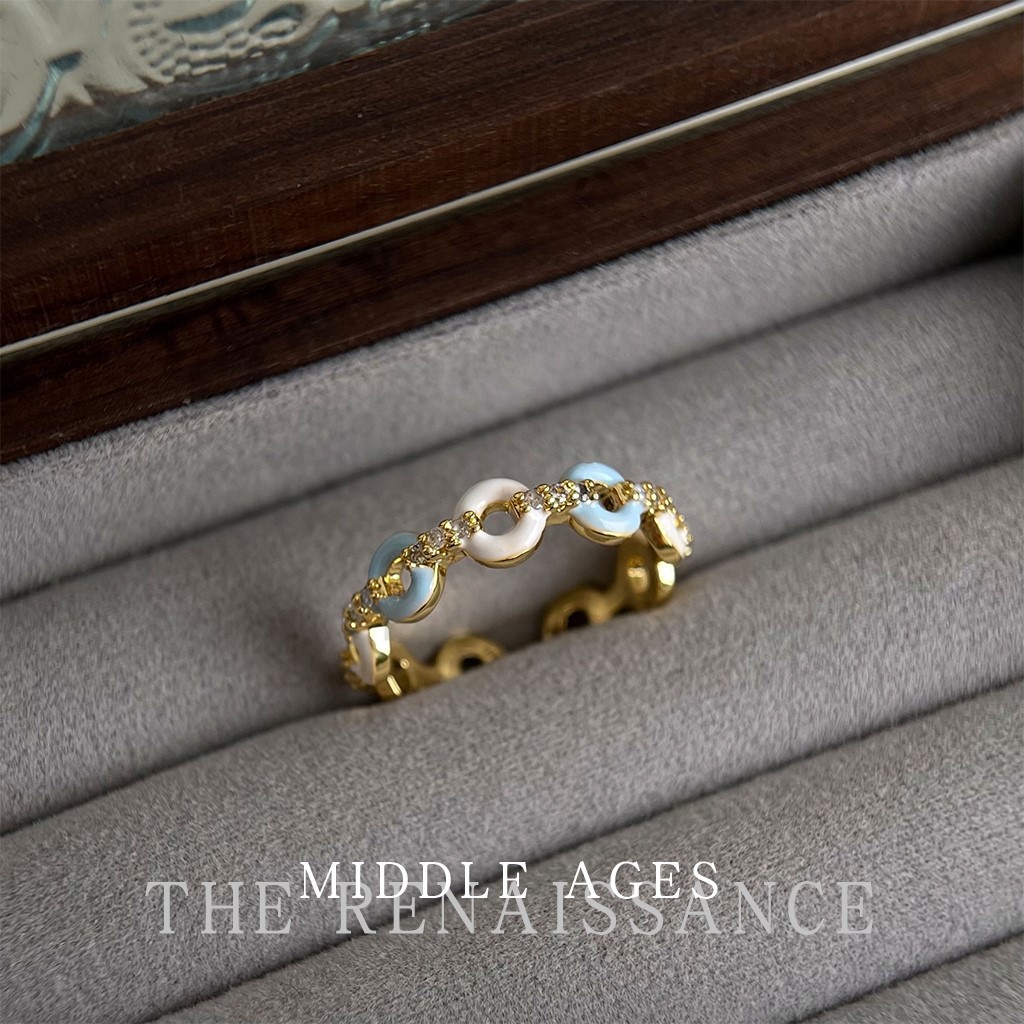 Vintage Sparkling Zircon Gold Open Ring Collection Wind Hand Jewelry