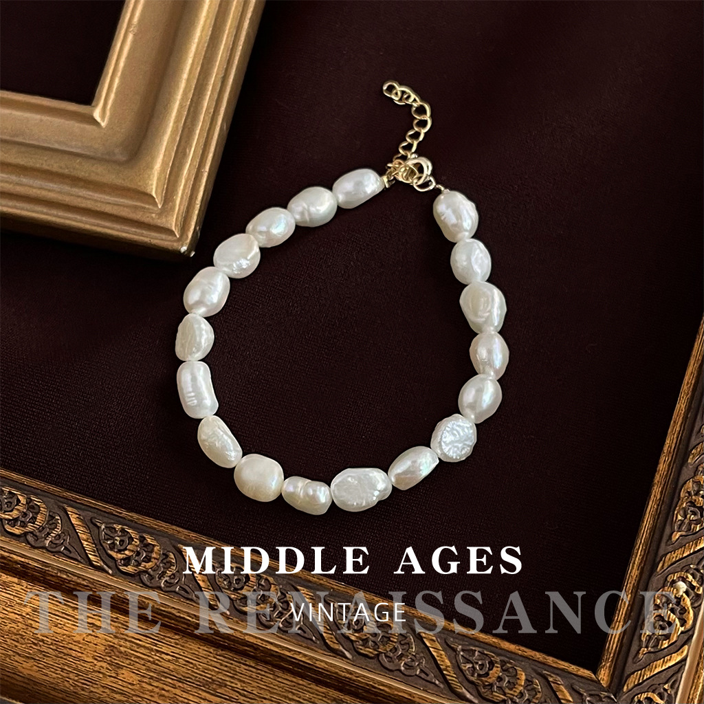 Vintage Baroque Freshwater Pearl Earrings Collection Court Style Mother-of-Pearl Flower Ear Accessories