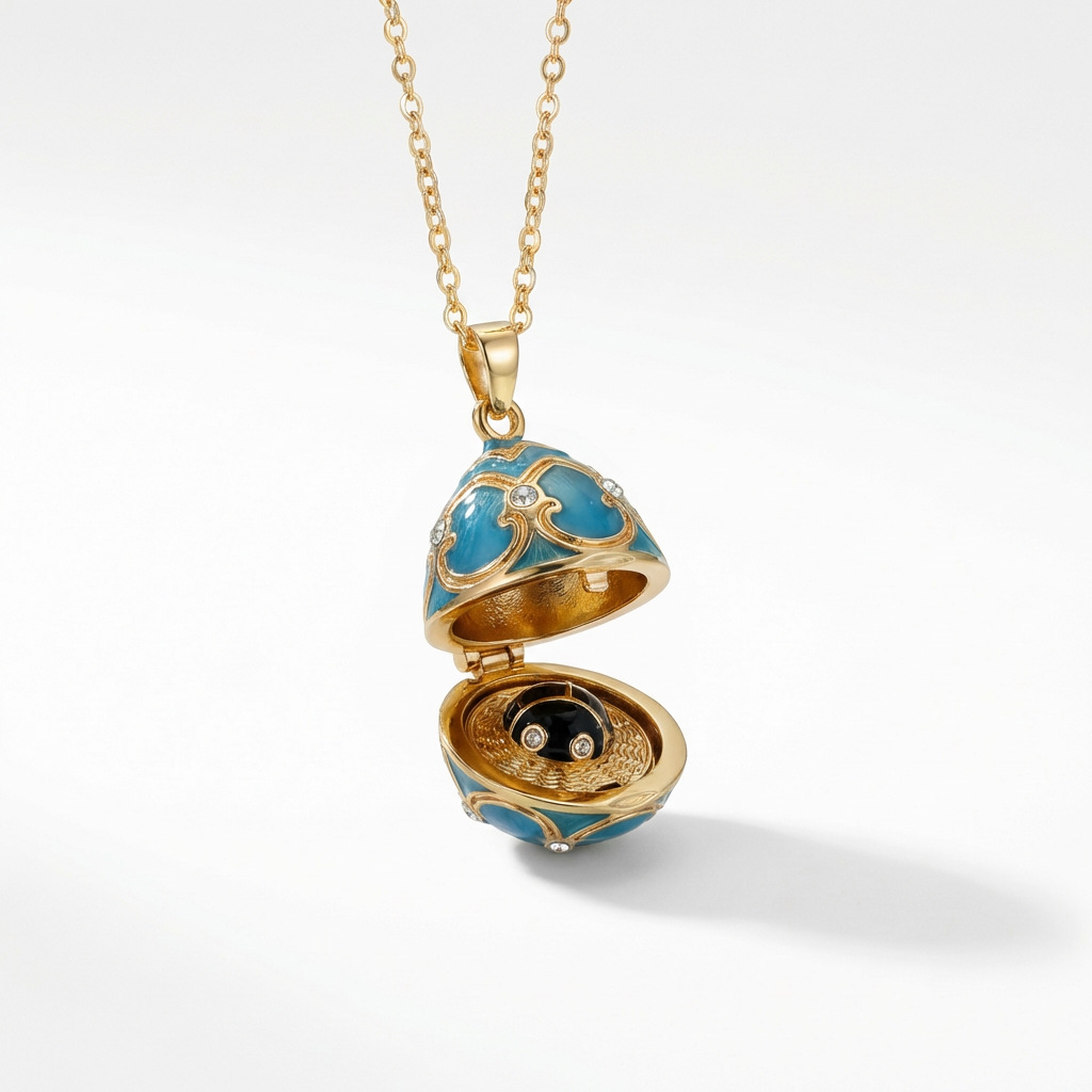 New pink-toned colorful necklace with openable design, Mother's Day gift niche necklace