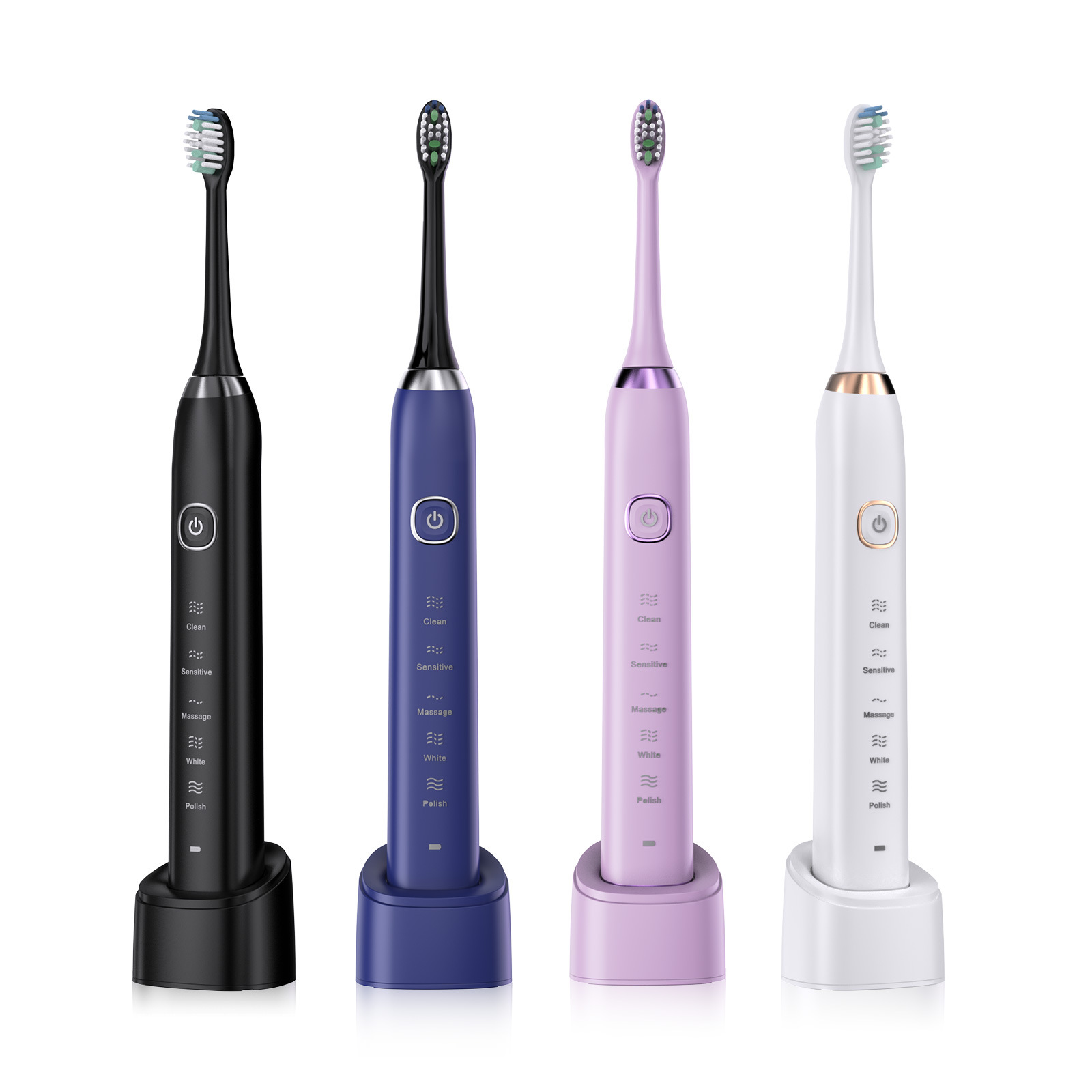 8-head electric toothbrush for adults, rechargeable soft bristle electric toothbrush with magnetic levitation