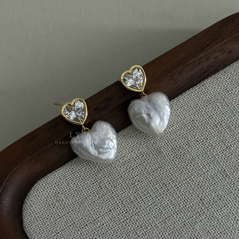 Exquisite Natural Baroque Pearl Earrings Ear Cuff Elegant Daily Earrings