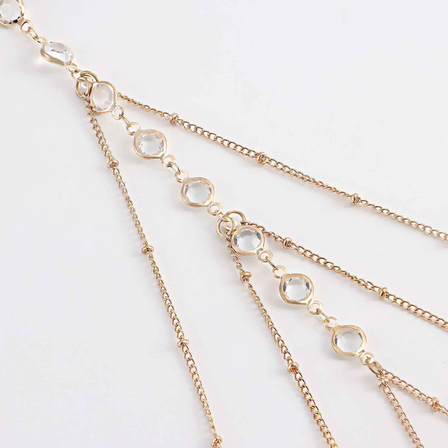 New Multi-Chain Leg Chain Gold Sexy Thigh Chain Women's Diamond Multi-Layer Clip Bead Body Chain