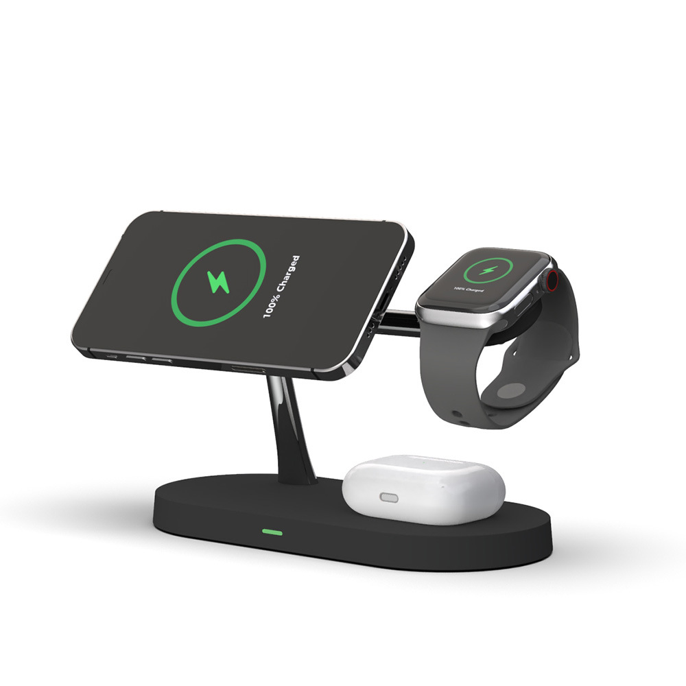 15W Five-in-One Fast Charging Magnetic Wireless Charging Stand Phone Watch Charger Multifunctional Strong Magnetic Flash Charging