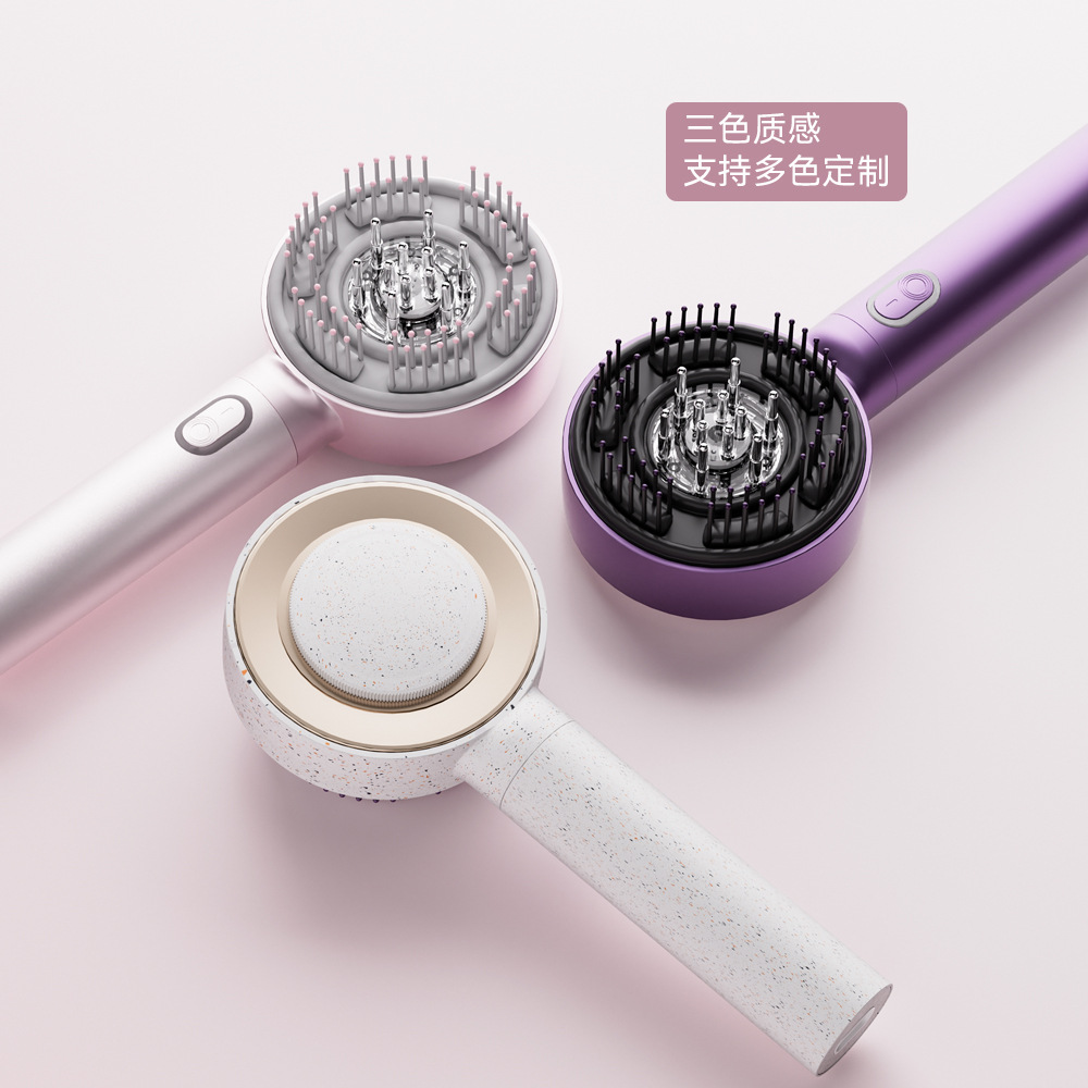 Head Massage Instrument Scalp Applicator Conduction Comb Kneading Electric LED Red Light EMS Hair Care Essential Oil Comb