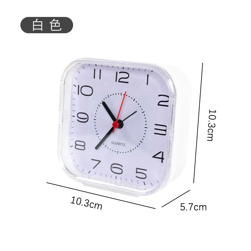 Mini Alarm Clock Student Second-Skip Bedside Clock Desktop Clock Lazy Simple Clock Children Cartoon Small Bell