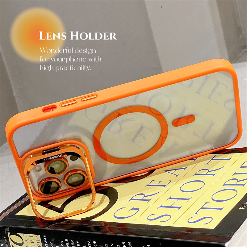 Compatible with Apple 17 Pro Max phone case iPhone 15/14 same color lens film U1 invisible bracket with magnetic
