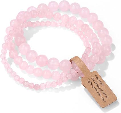 Colorful Natural Stone Semi-Precious Gemstone Bracelet Pink Zebra Yellow Tiger Beaded Bracelet Unisex