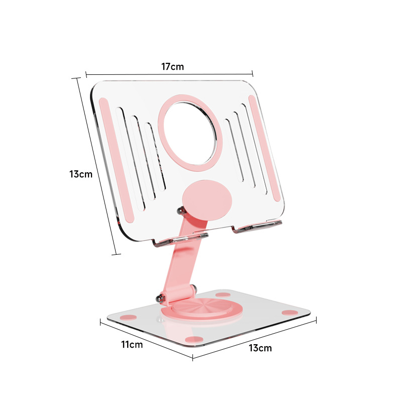 Acrylic rotating tablet stand desktop for iPad Huawei stand metal portable foldable phone stand