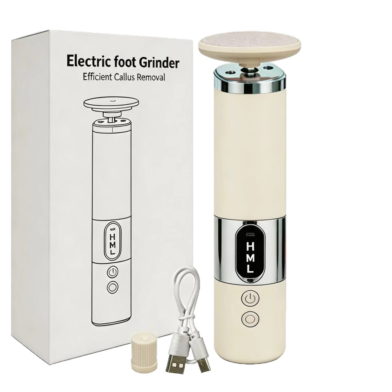 New electric foot grinder repair foot skin remove dead skin device household rechargeable 2-in-1 nail file foot repair device
