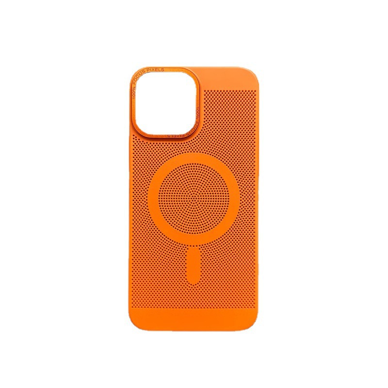 Compatible with iPhone 14 Pro Max mesh heat dissipation phone case magsafe magnetic Apple 13 breathable protective case