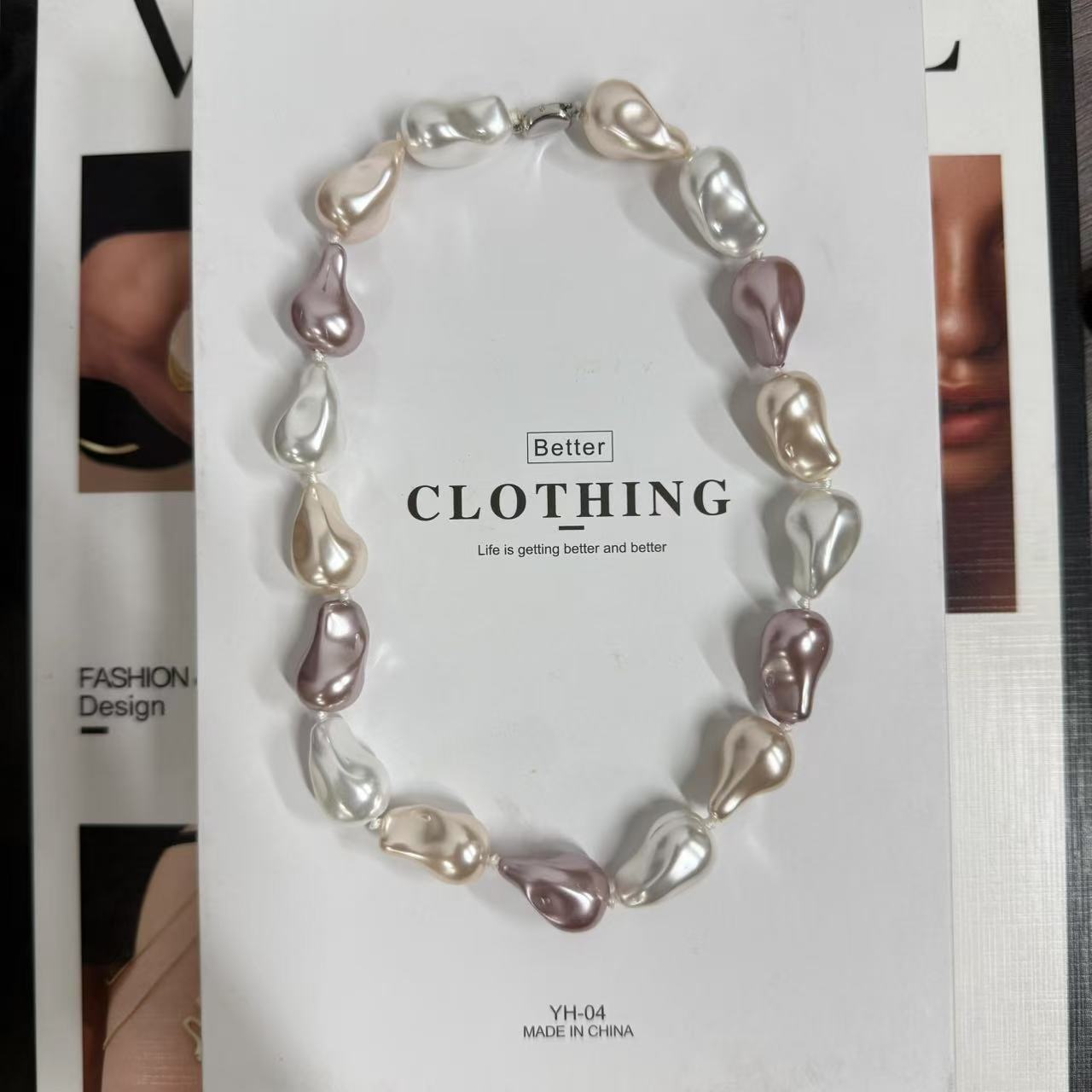Irregular Baroque Pearl Necklace Women's Necklace Accessories Sweater Chain Jewelry