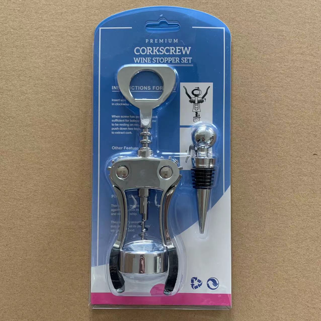 Fuhua Red Wine Opener Stainless Steel Drill Wine Opener Wine Knife Red Wine Corkscrew Opener Gift