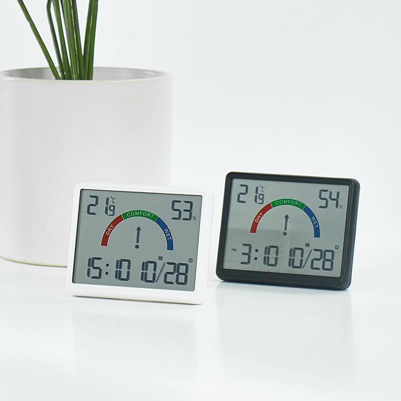 New color screen temperature and humidity clock multifunctional large screen indoor household electronic alarm clock thermometer