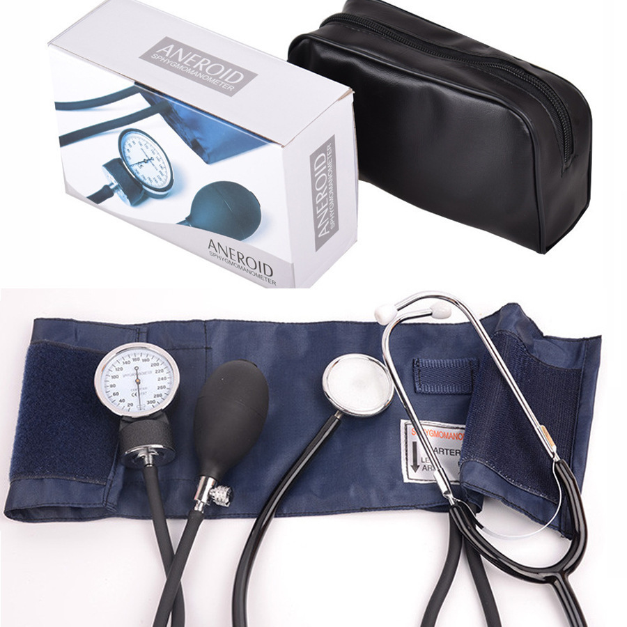 Manual Blood Pressure Monitor Single-Head Two-in-One Set with Stethoscope Arm Type Heart Rate Medical Old Style Blood Pressure Monitor