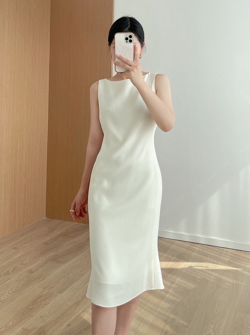 The*ry counter three-acetate dress summer new sleeveless fishtail skirt dress