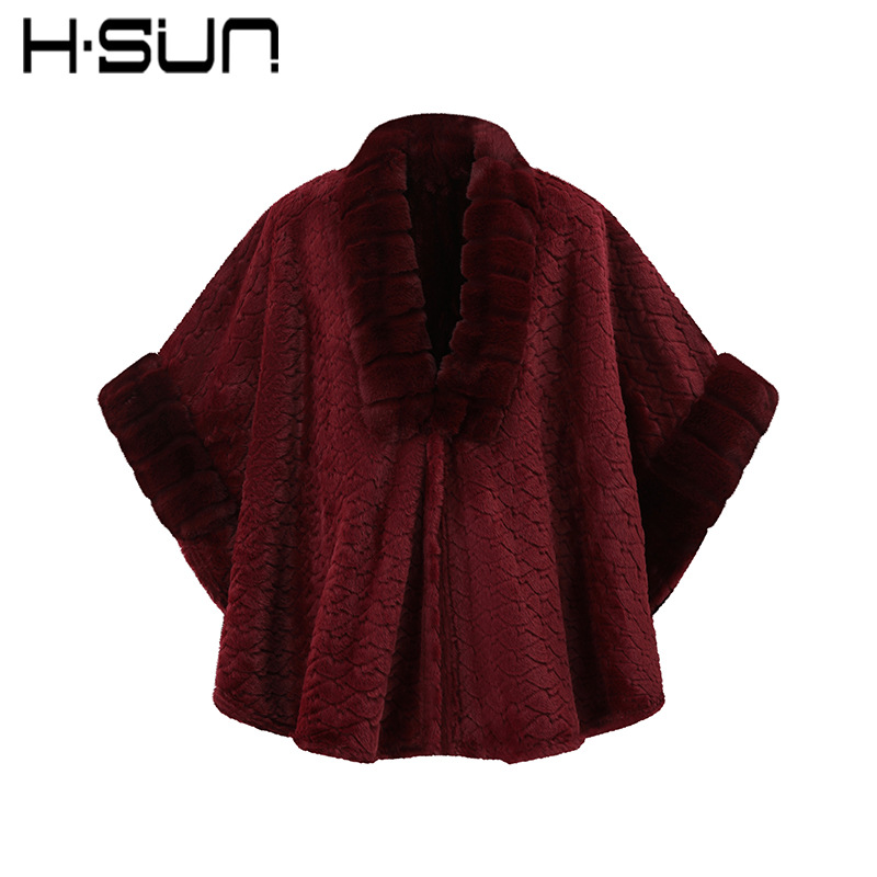 2026 New Faux Fur Rabbit Fur Scarf Women's Knit Cape Small Jacket Women's Autumn and Winter Loose New