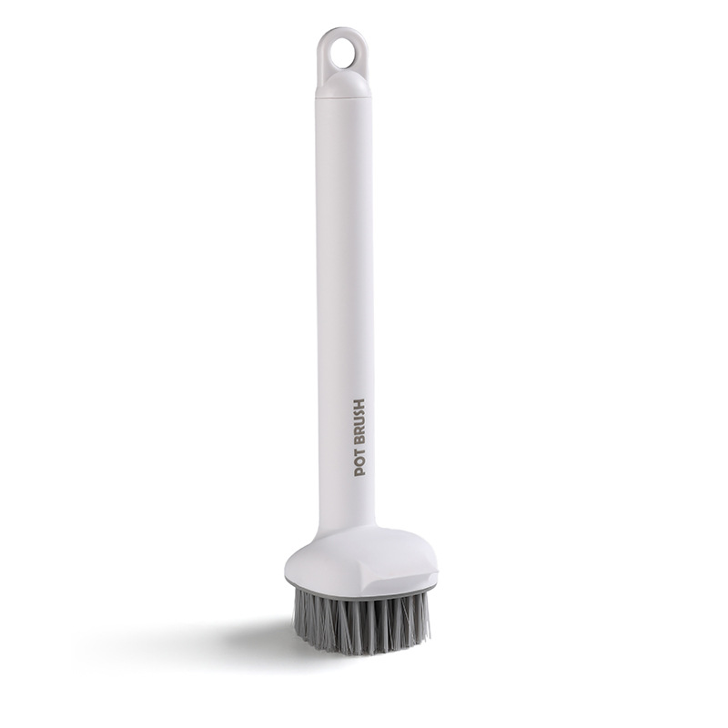 Long-handled pot brush for household dishwashing, washable, rotatable, kitchen cleaning tool