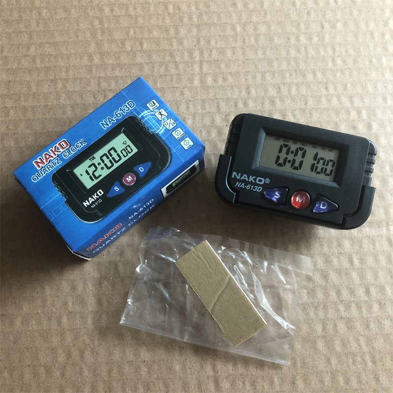 NA-613D Electronic Car Clock LED Display Random Adhesive Timer