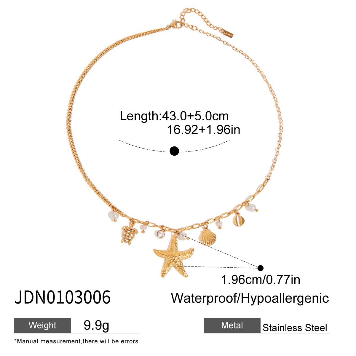 Jieding titanium steel pearl necklace niche collarbone chain accessories women stainless steel neck ornament