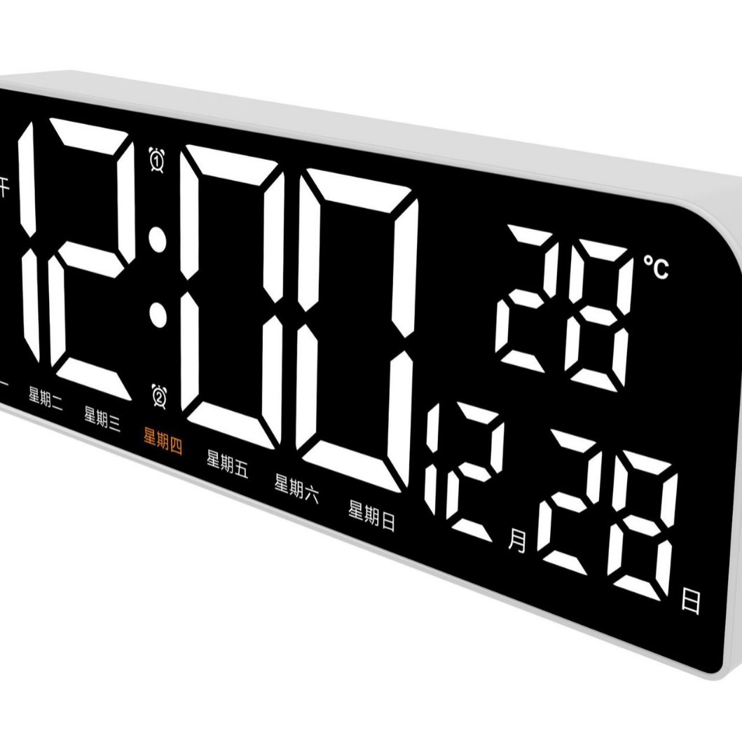 New Large Screen Alarm Clock Simple LED Desktop Clock Clock Large Size Table Clock Hanging 0707