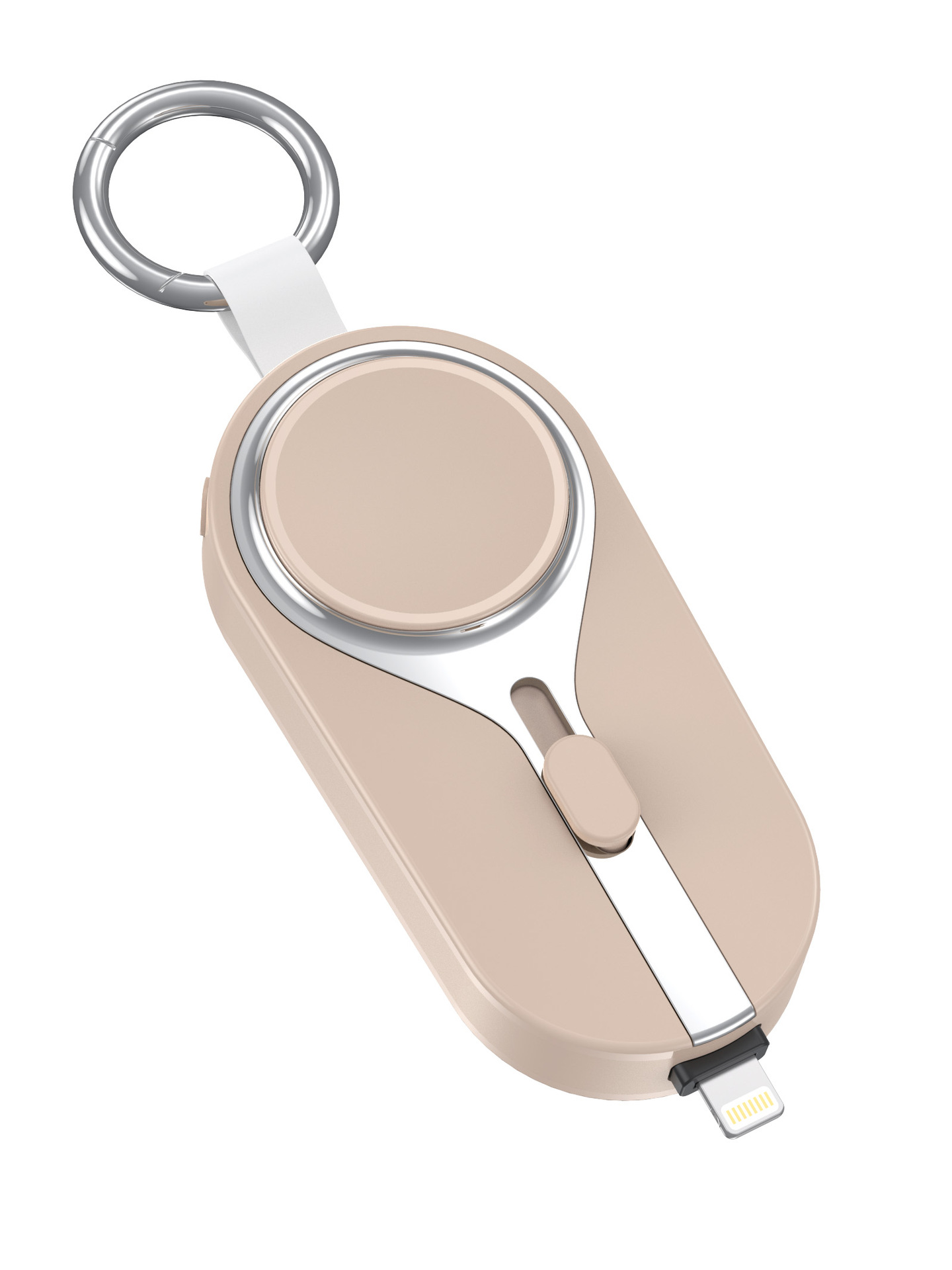 New mini keychain emergency power bank four-in-one retractable connector wireless charging for iWatch watch MINI