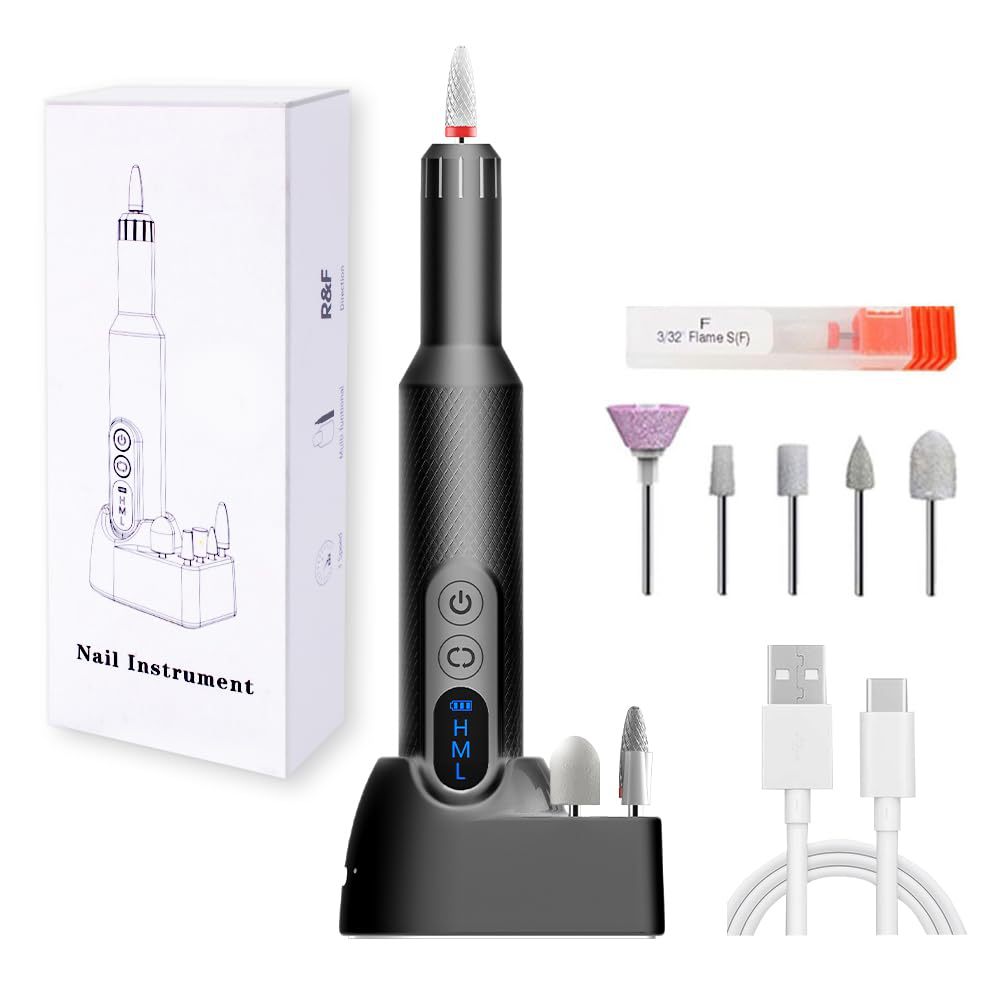 Electric Nail Drill for Professional Use, Rechargeable Portable Pen-Style Nail File for Removing Dead Skin and Calluses