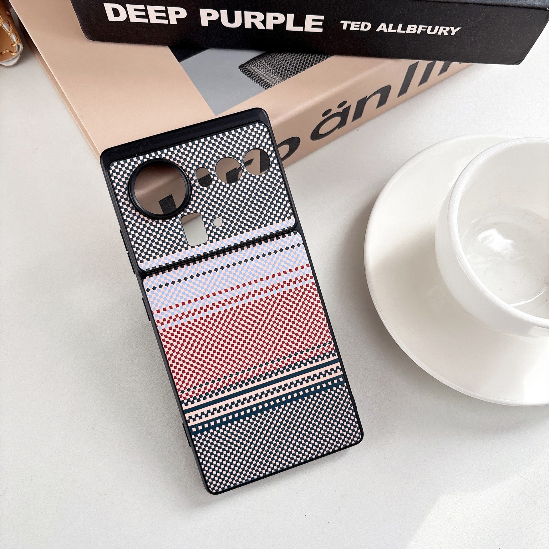 Magnetic phone case for Nubia Z80 Ultra, color-contrast woven back panel, anti-drop protective case, new