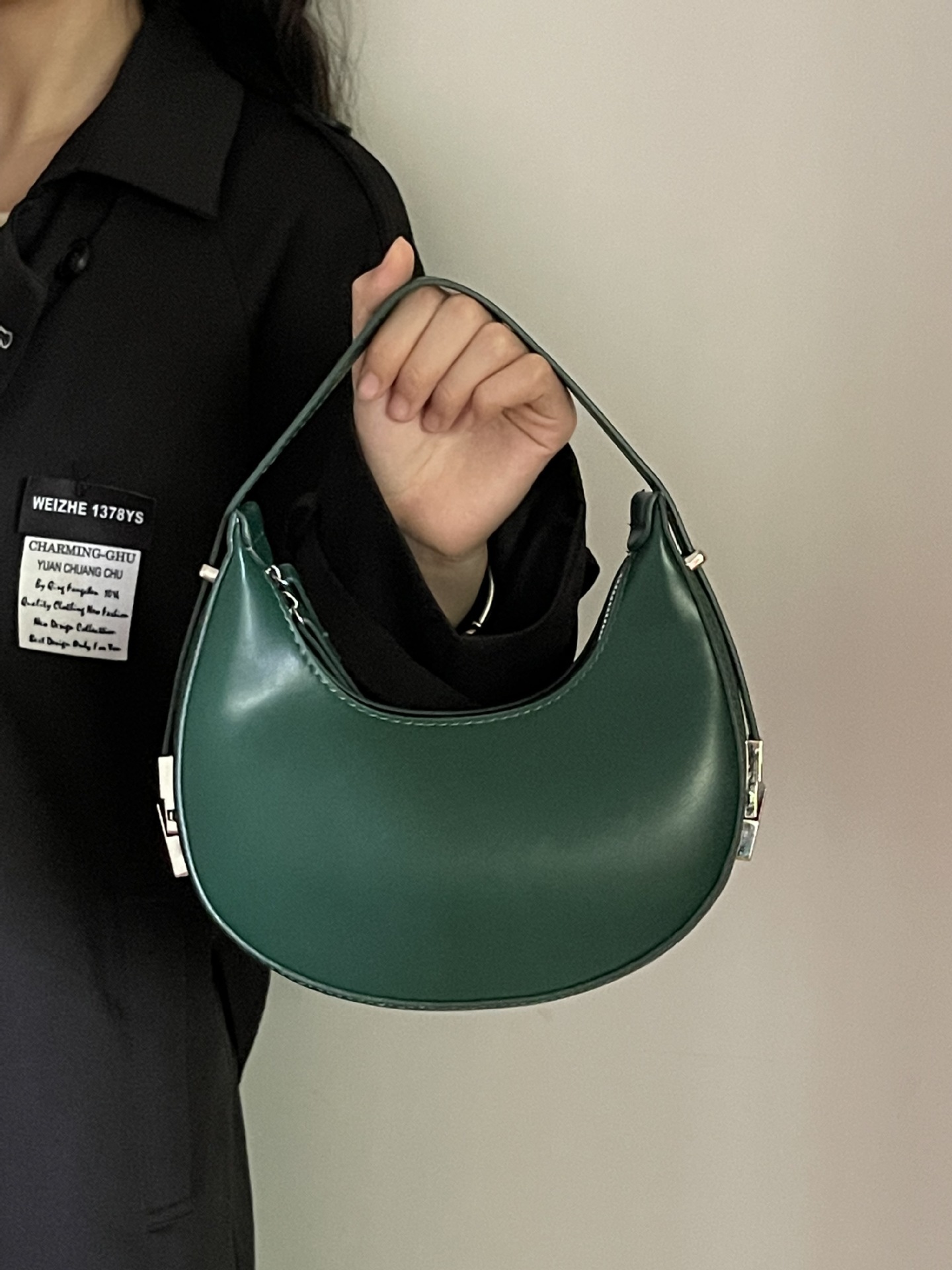 Bags Underarm Bag Women Single Shoulder Handheld Bag Lock Crescent Bag Shiling Luggage Crossbody Casual Zipper