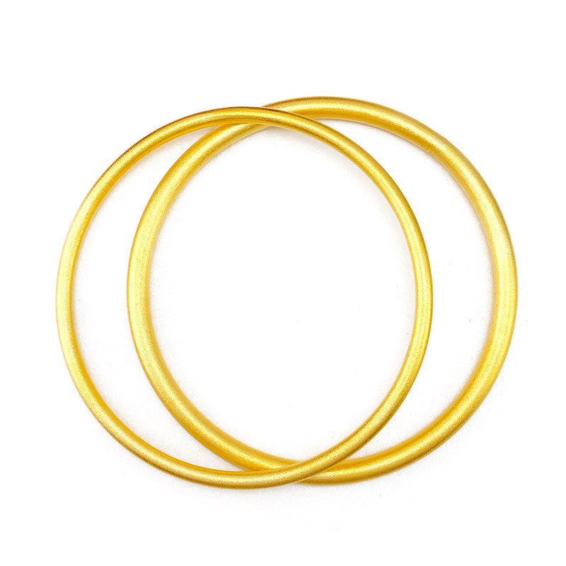 Ancient inheritance bracelet women Vietnam sand gold imitation gold solid 999 matte plain ring bracelet jewelry long