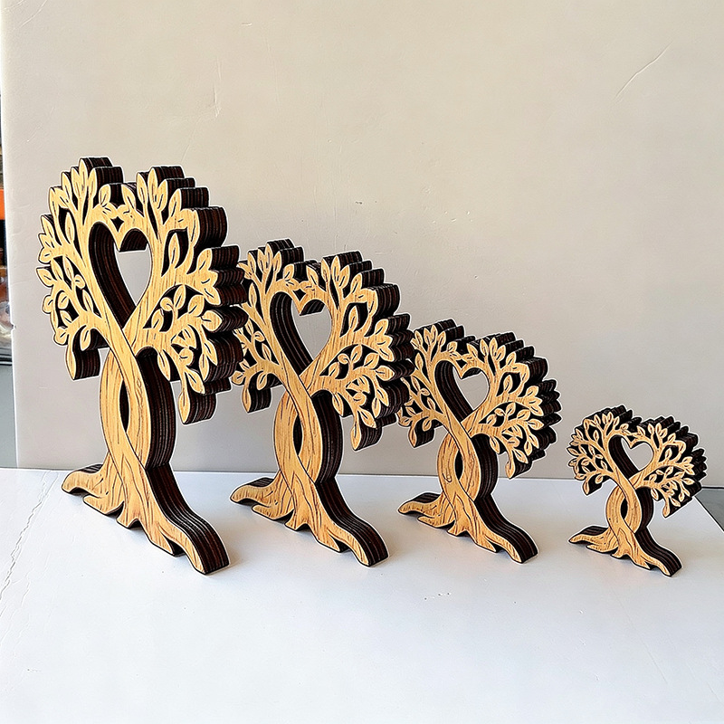 New Anniversary Gift Wooden Ornament Wedding Decoration Anniversary Couple Gift Wooden Ornament