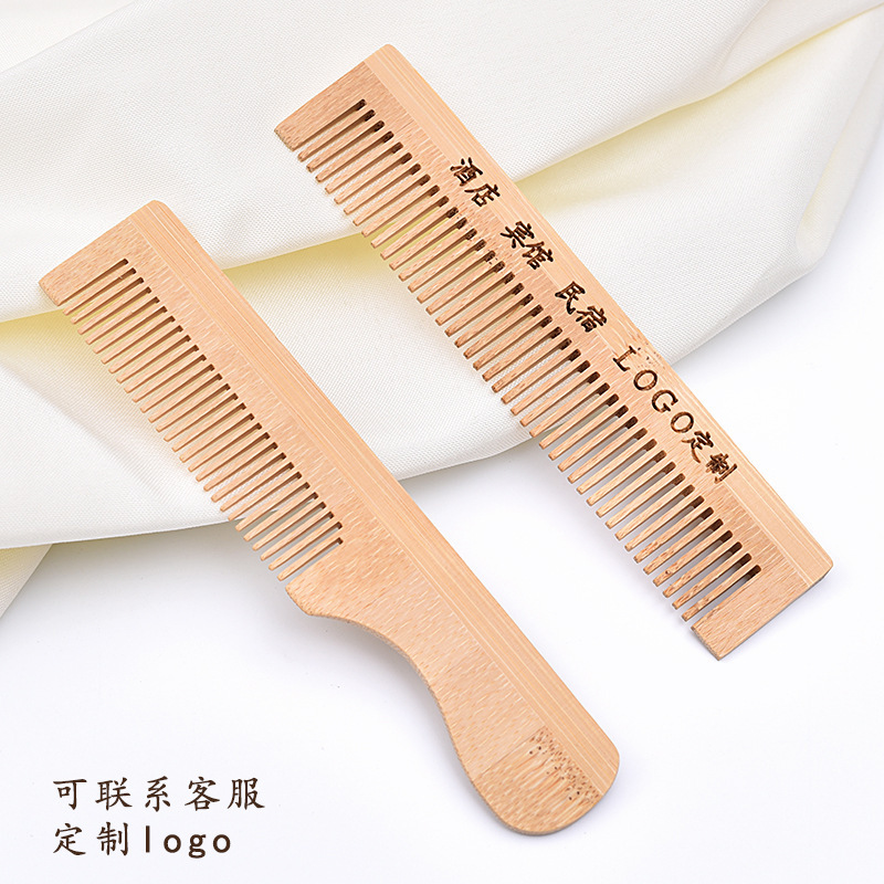 Bamboo hotel comb, disposable comb, portable bamboo comb, household hotel guesthouse female small comb