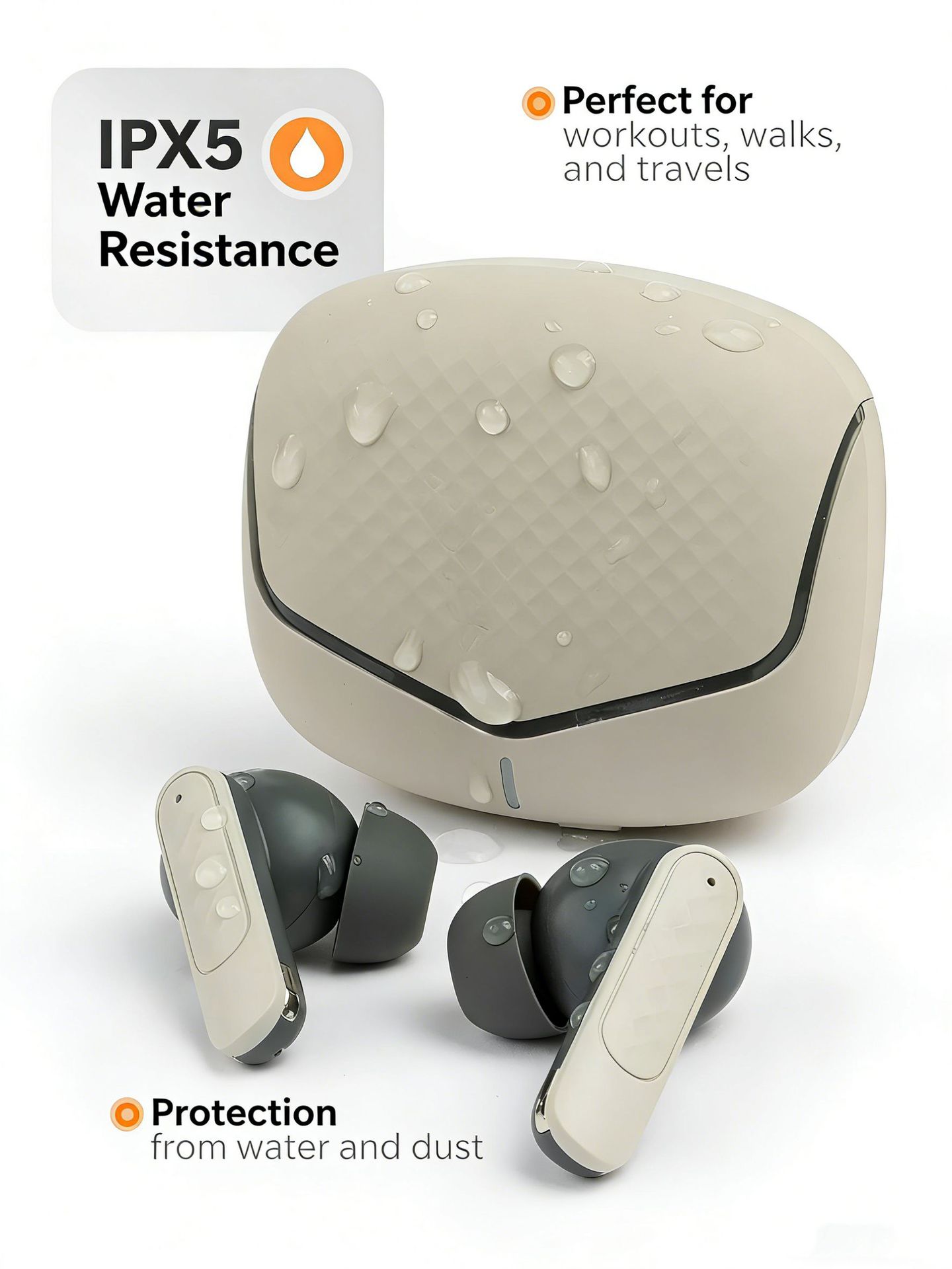 IVANTE Private Mold S1 Quad-Mic ENC Call ANC Noise Reduction Low Latency Wireless TWS In-Ear Bluetooth Headphones