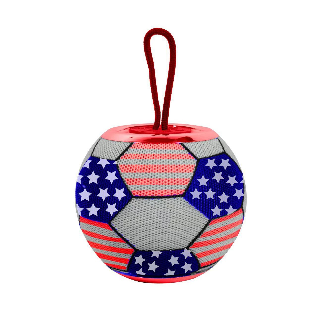 World Cup Fabric Round Gift Portable Desktop RGB Lighting Outdoor Subwoofer Bluetooth Speaker