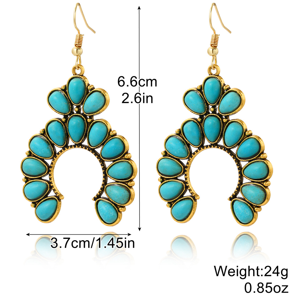 Turquoise earrings turquoise earring set Bohemian vintage earrings