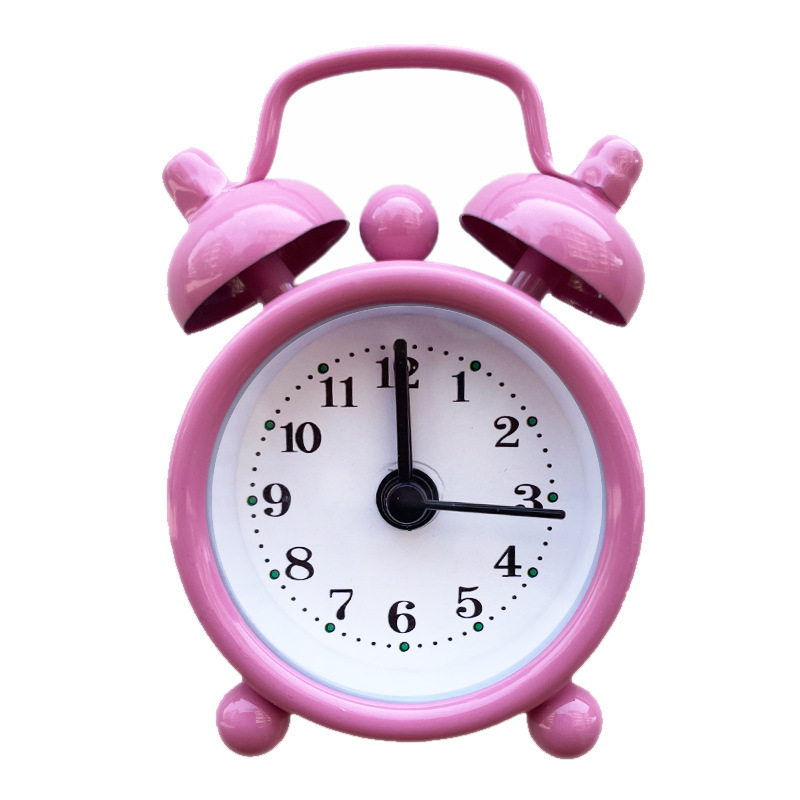 Novelty Mini Metal Small Alarm Clock Student Children Study Alarm Clock Customizable with Logo
