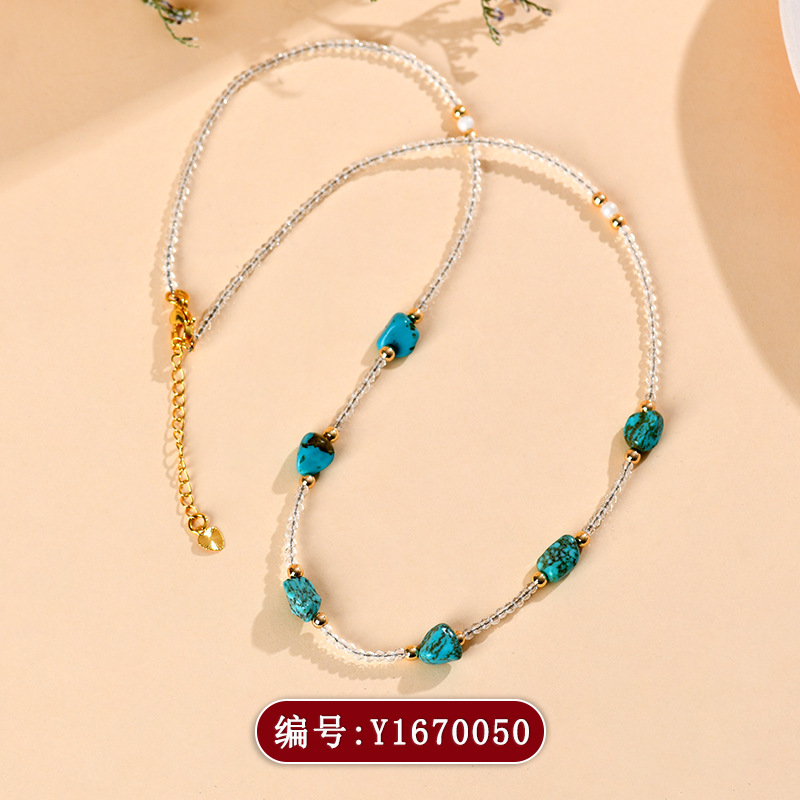 Natural White Crystal Collarbone Chain Original Adjustable Original Women's New Network Necklace