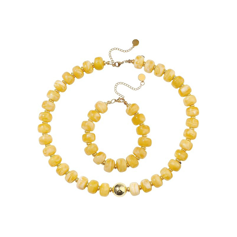 New Milad Style Gradient Acrylic Geometric Bracelet Necklace Simple