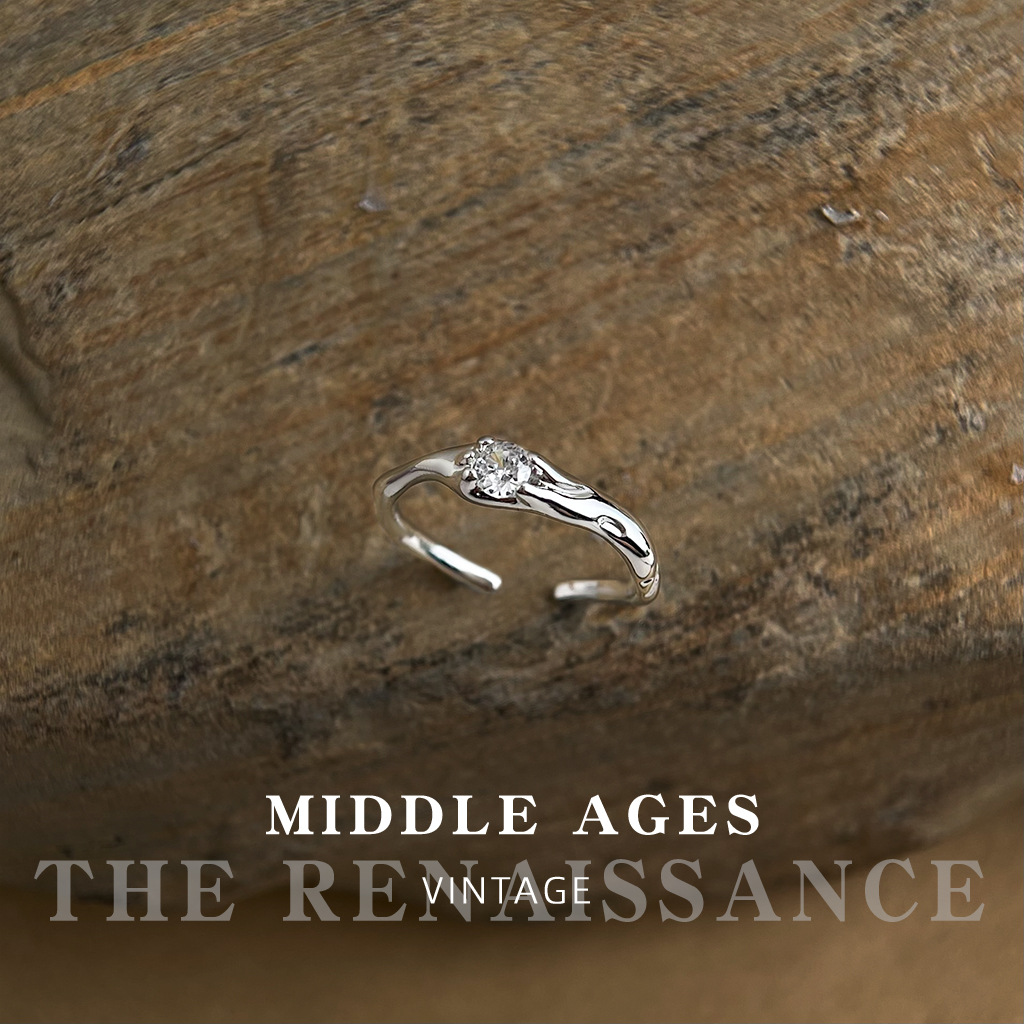 Vintage Retro Silver Ring Collection Niche Index Ring Hand Jewelry for Women