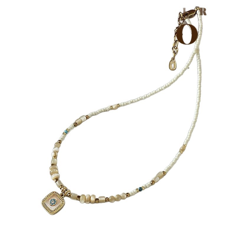 「Lingbai」Original natural shell necklace, niche collarbone chain